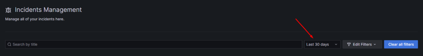 Time range filter