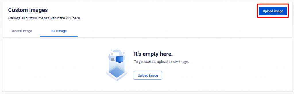 Custom Image screen