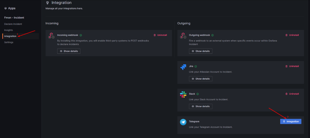 Select Integration for Telegram