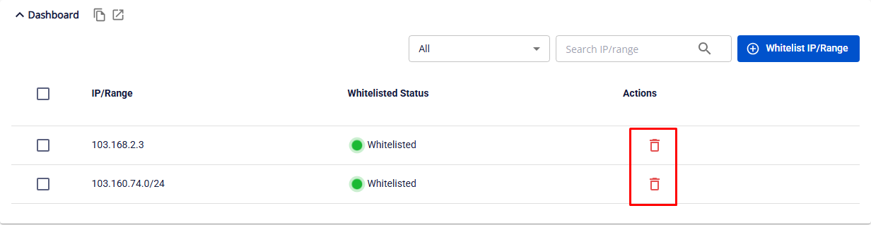 Remove whitelisted IP