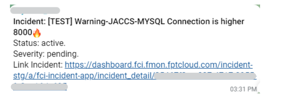 Example notification on Telegram