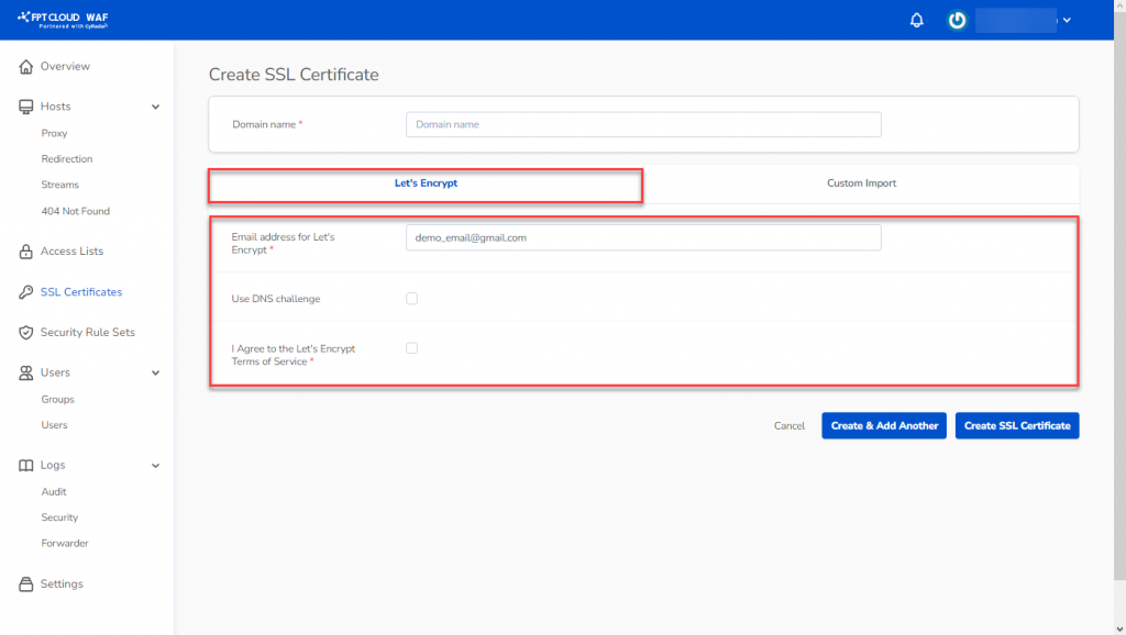 Configure Let's Encrypt