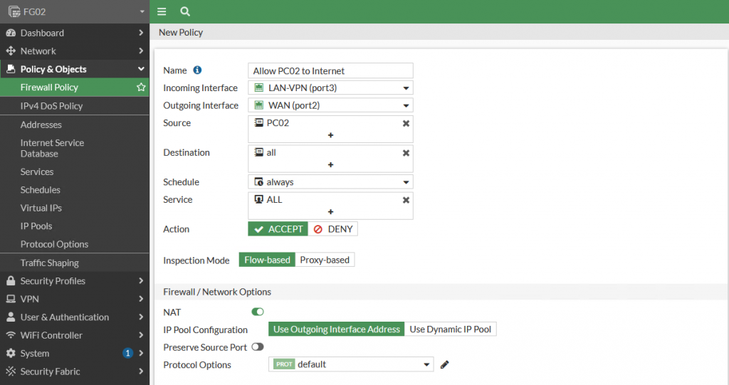 Configure Firewall Policy