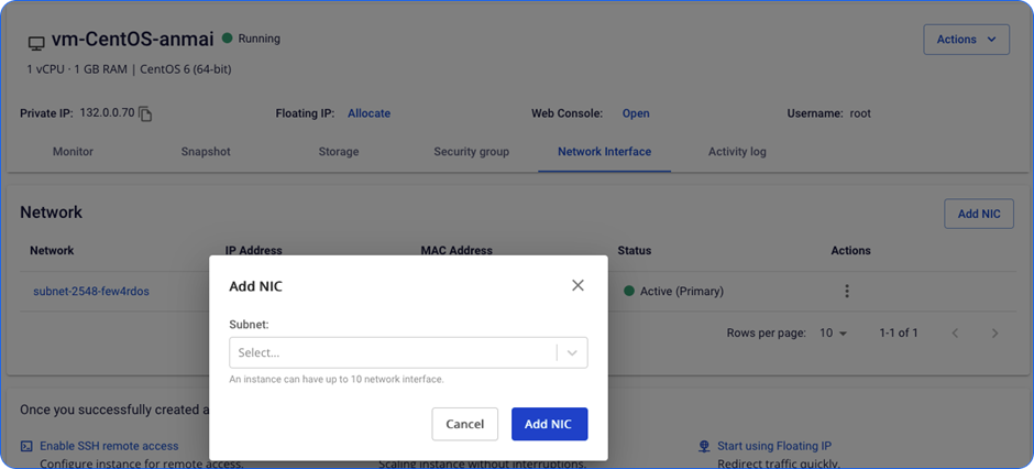 Select Subnet