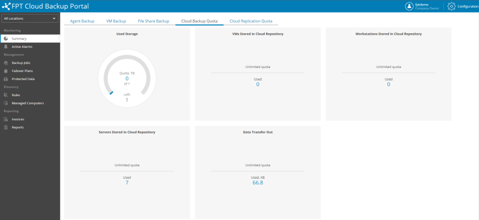 BaaS management interface