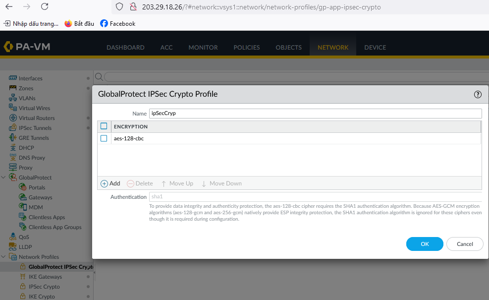 GlobalProtect IPSec