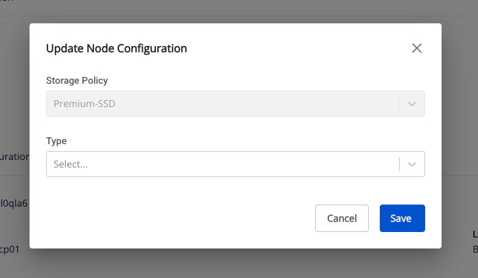 Node configuration edit form