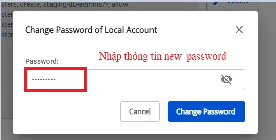 New password form