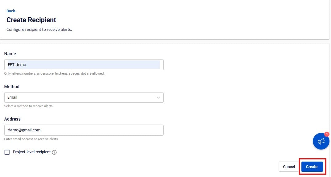 Create result