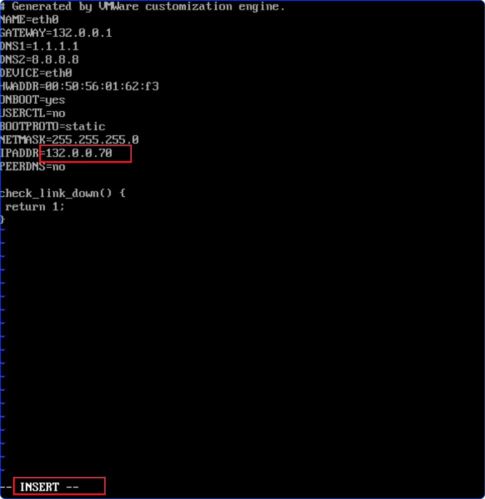 ifcfg-eth0でIPパラメータを編集する