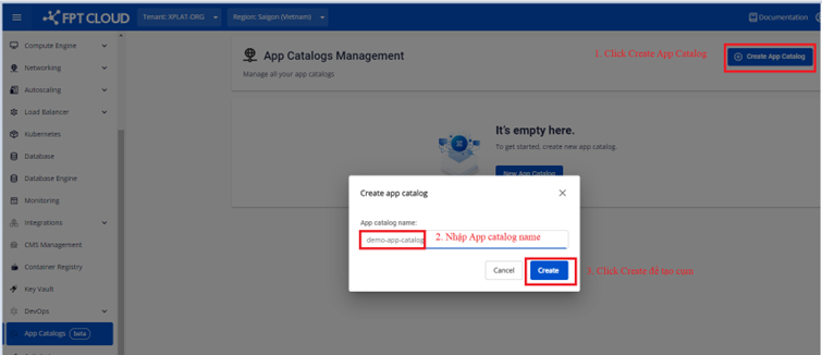 App Catalog 作成フォーム