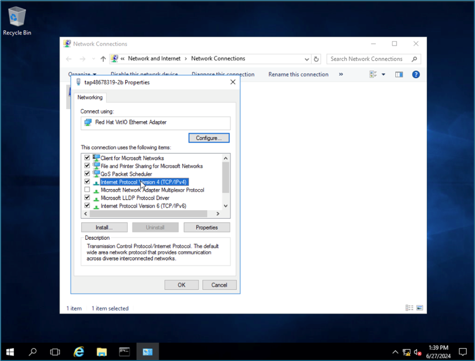 WindowsインスタンスでのGateway設定