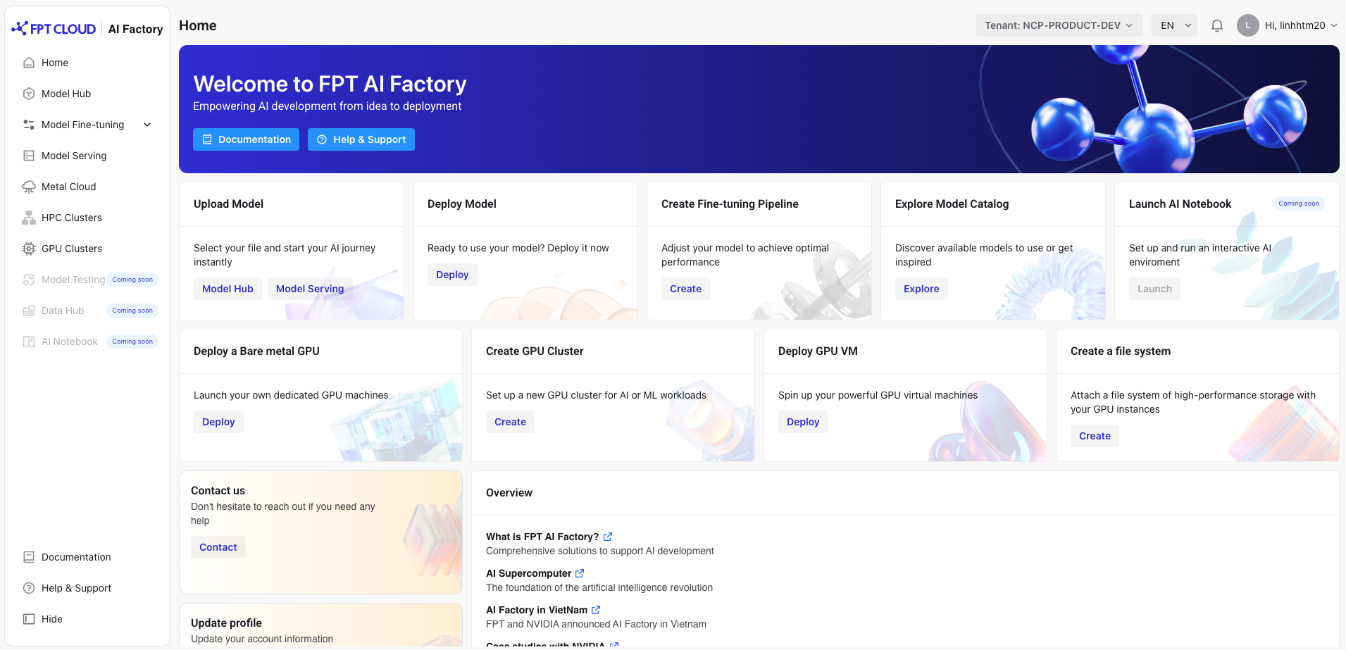 FPT AI Factory Portal