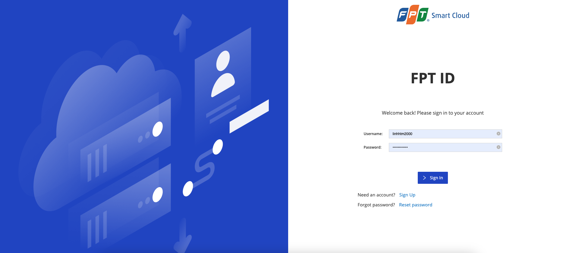FPT AI Factoryログイン画面