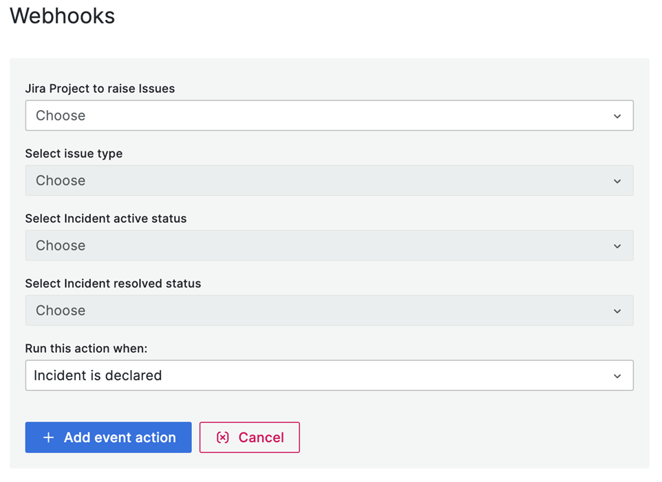 Form tạo trigger Jira